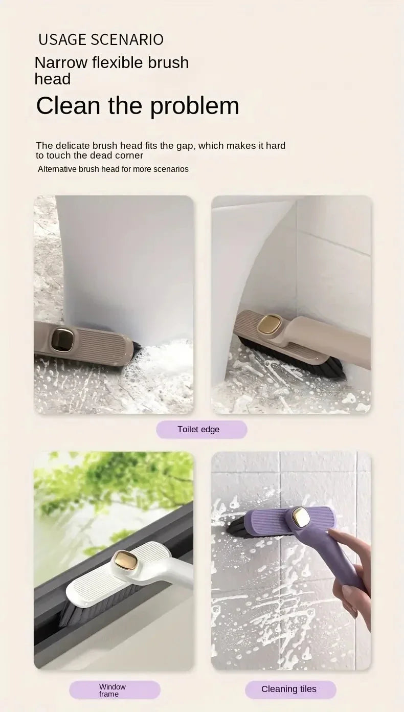 Mehrzweck-Reinigungsbürste für Badezimmerfliesen, Bodenfugen, rotierende Fugenbürsten mit dornem Ende, starke Borsten, Reinigungsmittel