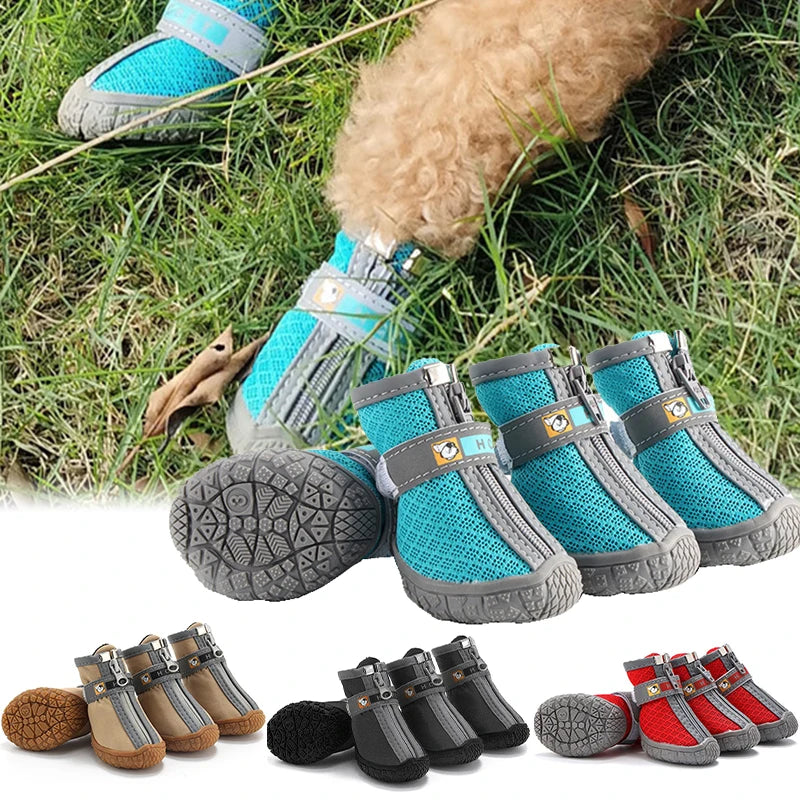 Winter Hundeschuhe mit rutschfester Sohle – Warme, wasserdichte Pfotenschuhe für kleine & mittelgroße Hunde | Anti-Slip Boots für Schnee, Regen & Outdoor