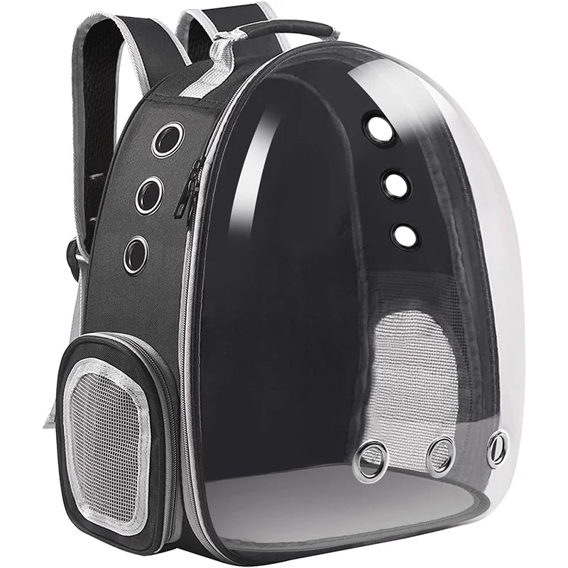 Transparenter Haustier-Rucksack | Raumkapsel-Design | Atmungsaktiv & Stabil | Katzen- & Hundetransporter (42×35×25 cm)