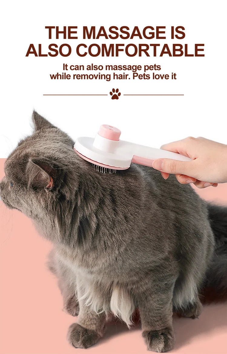 Selbstreinigende Fellpflege-Bürste für Katzen & Hunde | Kämmt, Entfernt Haare & Sanfte Massage