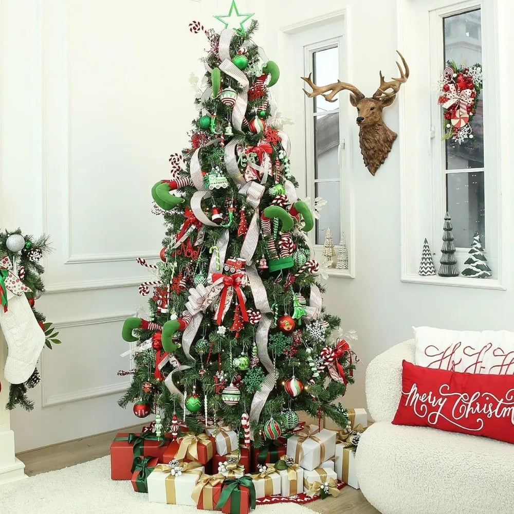 44-teiliges Weihnachtskugel-Set 3–6 cm – Bruchsichere Deko für Weihnachtsbaum, Festliche Ornamente für Zuhause, Advent & Neujahr | Glitzernde Kugeln in Premium-Box