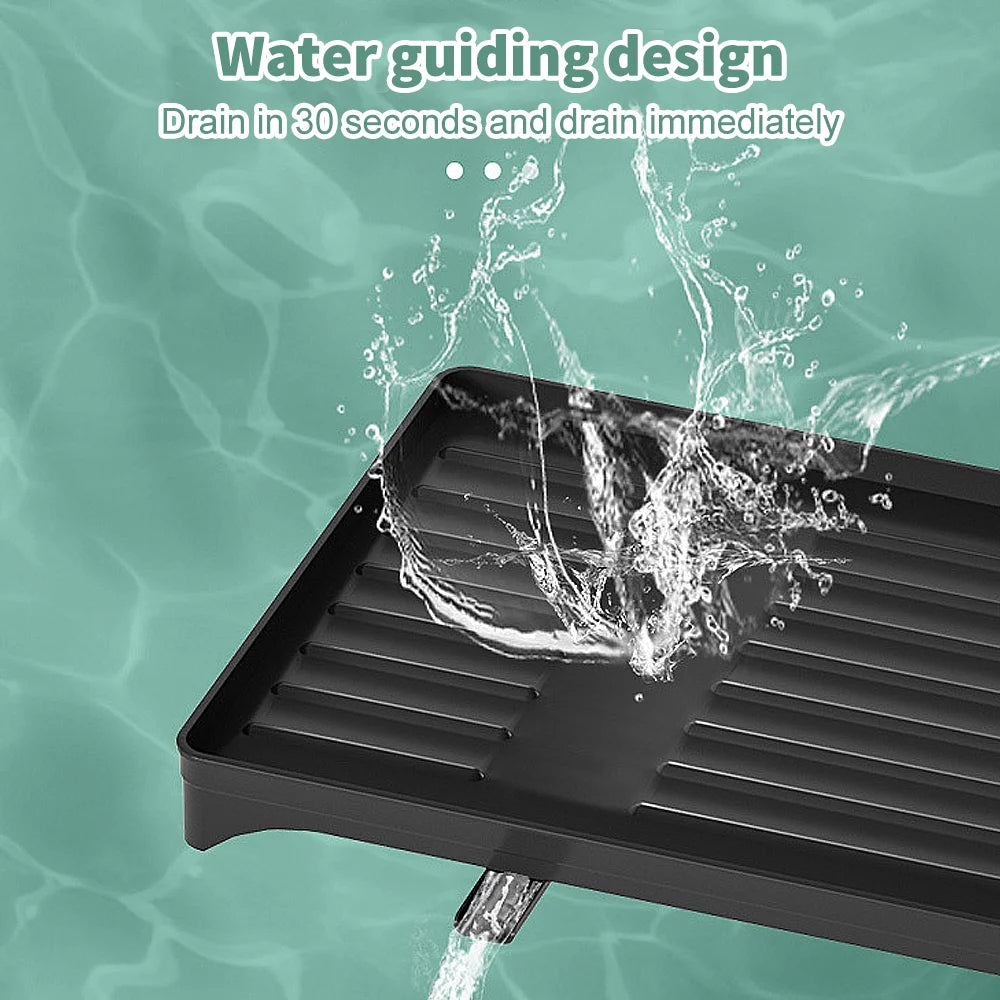 Abtropfgestell für Küchenspüle, Küche, verstellbare Teller, Organizer, Schüssel, Abtropffläche, Aufbewahrungsregal, Besteck-Aufbewahrungshalter