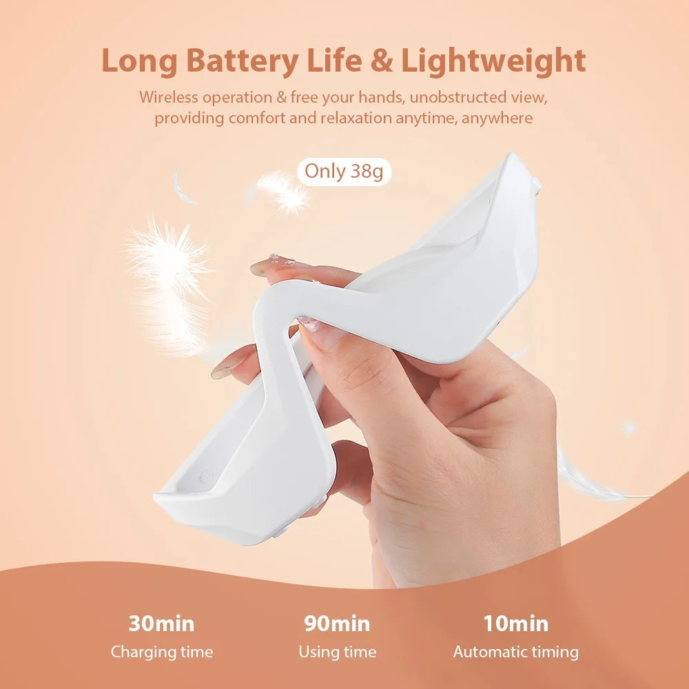 3D Augenmassagegerät mit EMS & Rotlicht – Elektrischer Eye Beauty Massager gegen Augenringe, Falten & Müdigkeit, Tragbares Augenpflege-Gerät