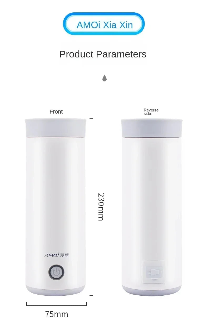 220v tragbare elektrische Wärm flasche Wasserkocher Reise topf Heizung Gesundheits becher Edelstahl kleine Mini-Wasser becher