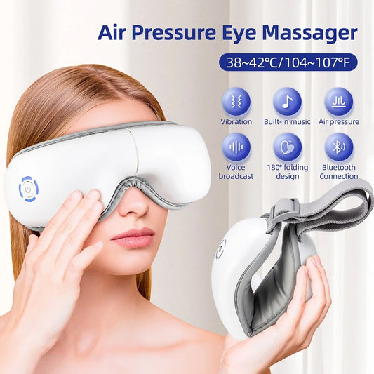 3D Vibration Augen massage gerät Heizung Airbag Kneten Relax Massage gerät lindern Augen ermüdung entspannt Augenmuskeln Augen pflege Werkzeuge