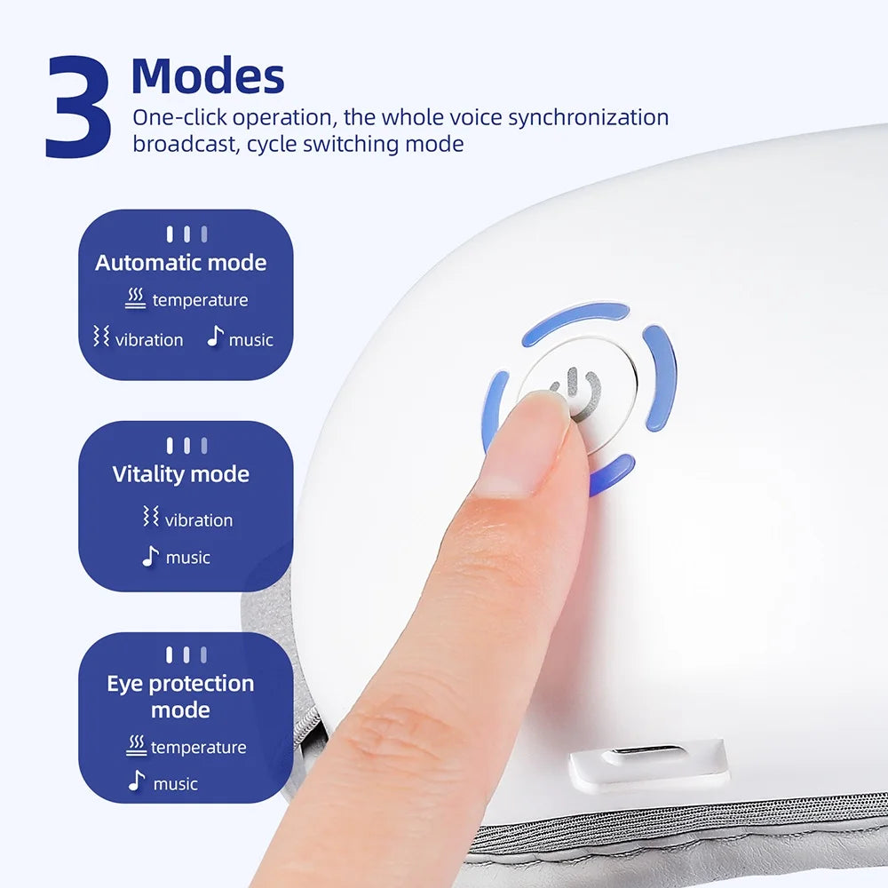 3D Vibration Augen massage gerät Heizung Airbag Kneten Relax Massage gerät lindern Augen ermüdung entspannt Augenmuskeln Augen pflege Werkzeuge