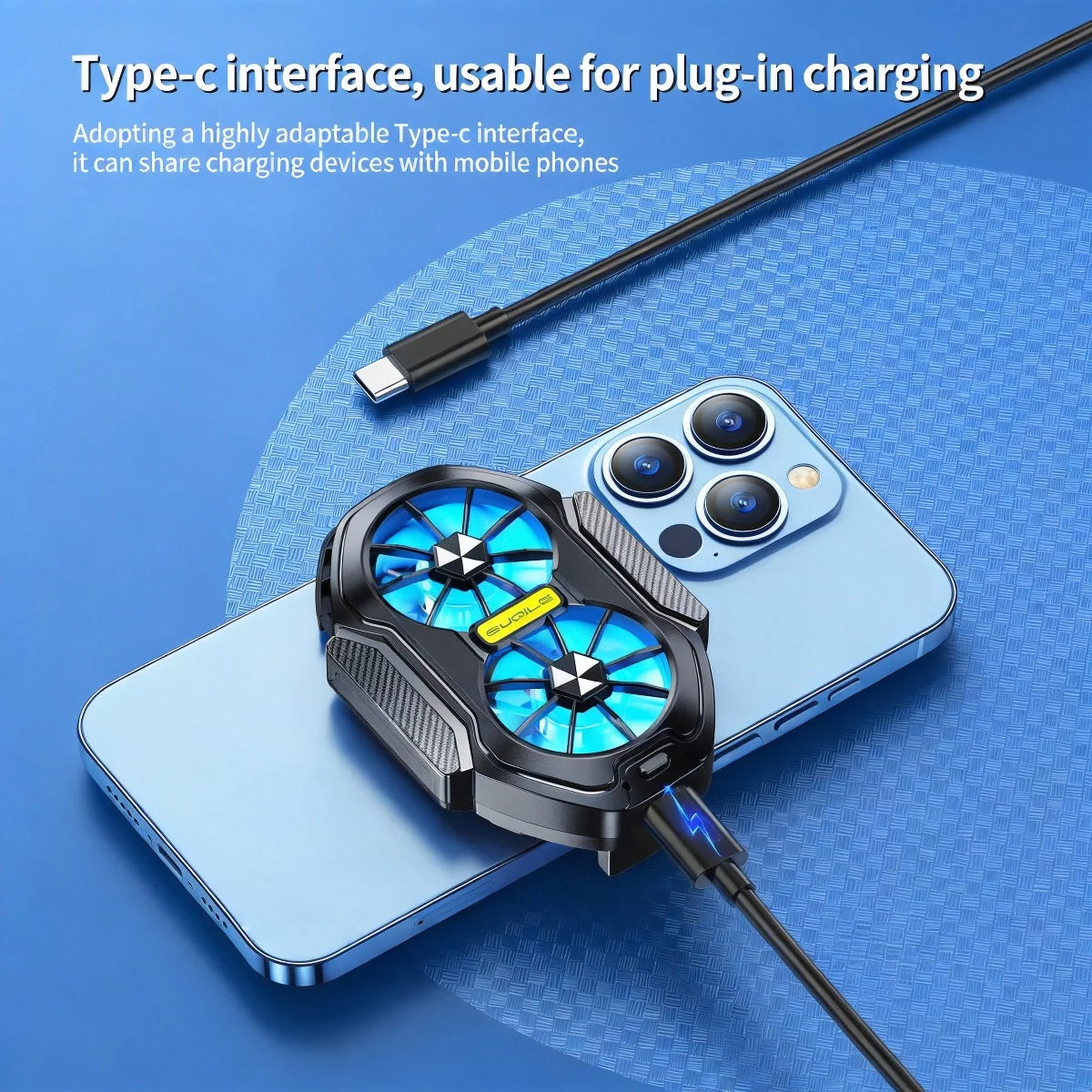 New FS01 Phone Cooler 600mAh Dual Fan Rechargeable Radiator Game Cooling Back Clip Wireless Mute for Smartphones Universal