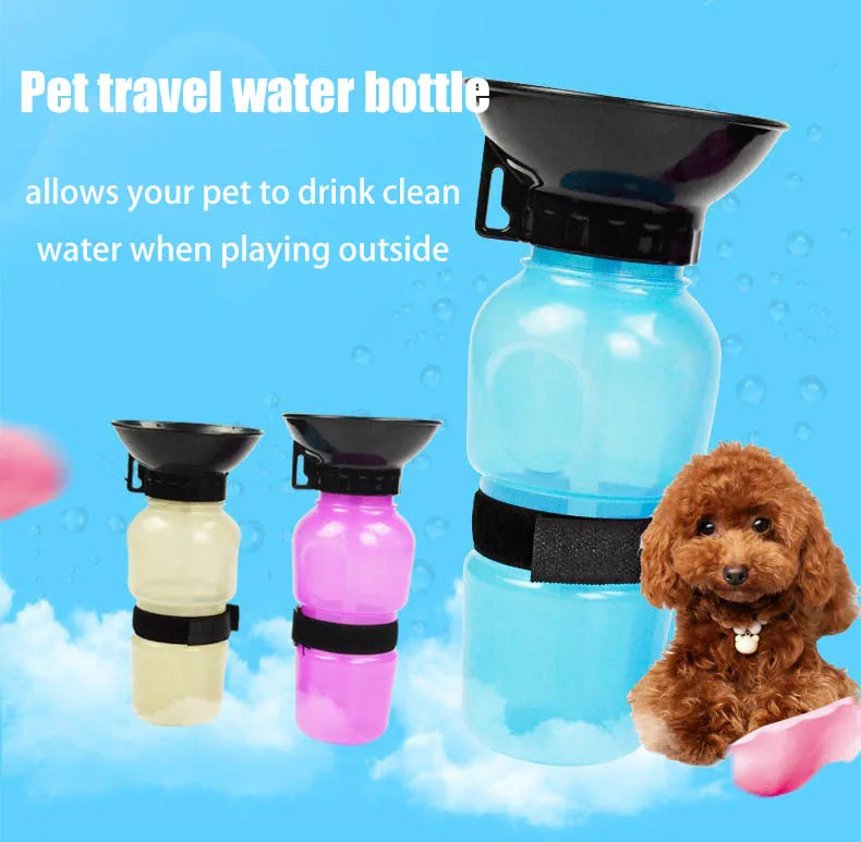 500 ml Outdoor Squeeze Tragbare Haustier Hund Wasserflasche Große und Kleine Hund Reise Trinkbecher Zubehör Geeignet für Hunde und Katzen