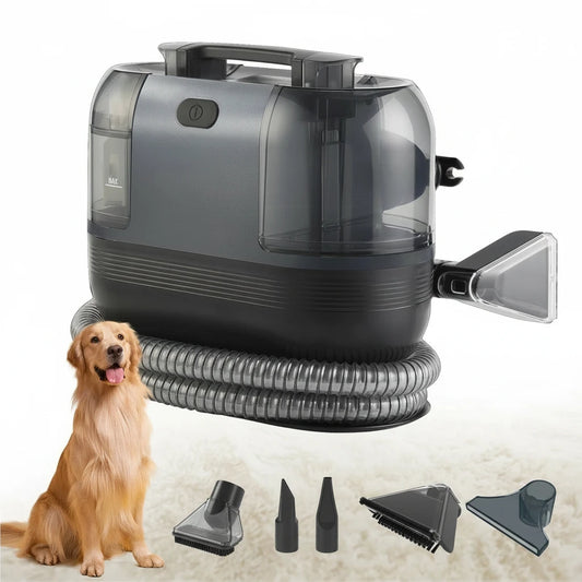 15KPA Profi-Fleckenreiniger – Tragbare Teppich- & Polsterreinigungsmaschine mit 1500W Power, Doppel-Wassertank, starker Tiefenreinigung für Sofa, Auto & Haustiere