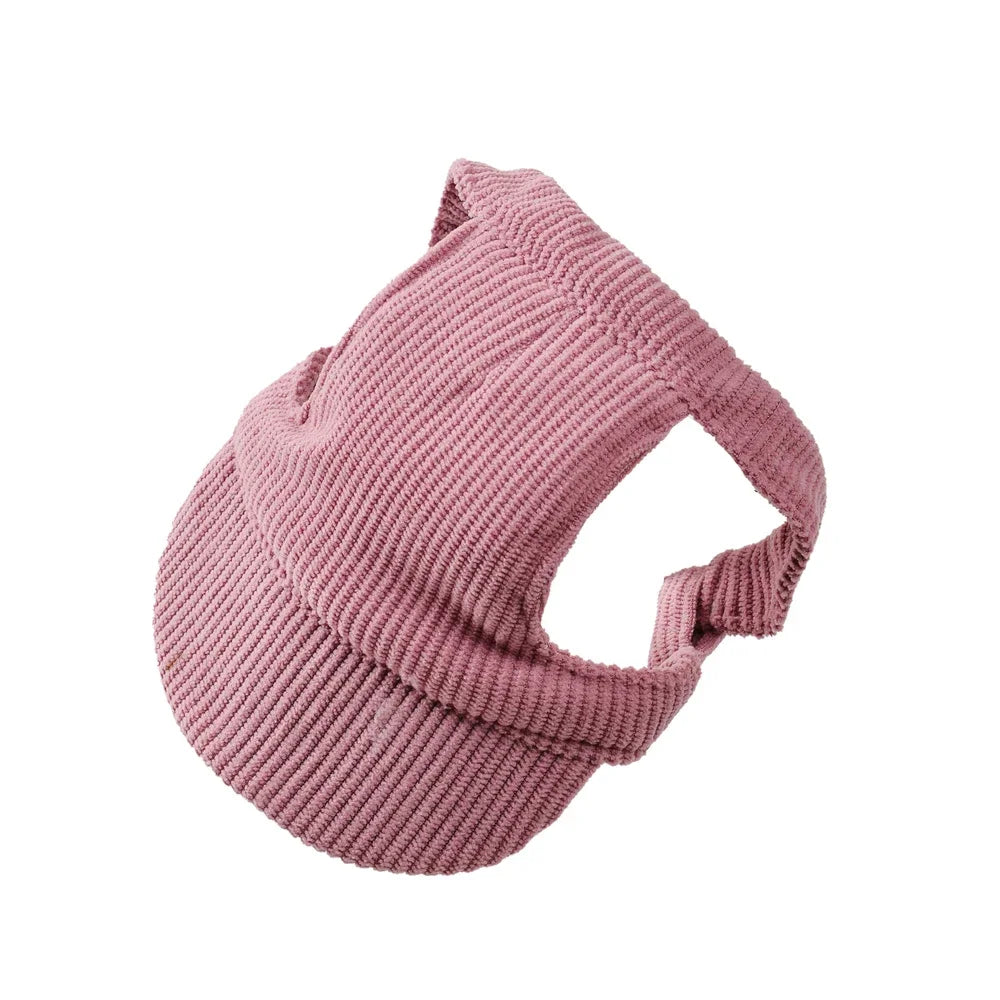 Cute Cat Dog Cap Adjustable Breathable Pet Hat With Ear Hole For Sphynx Cats Accessories Outdoor Puppy Kitten Beach Visor Hats