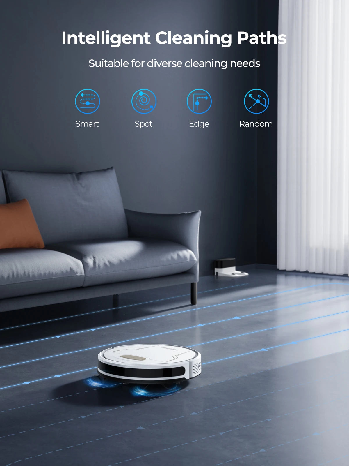 Laresar 3s Robot Vacuum Cleaner Mop 5000Pa Smart APP Control Intelligent Planned for Home Floor Washing Carpet Pet Hair Cleaning