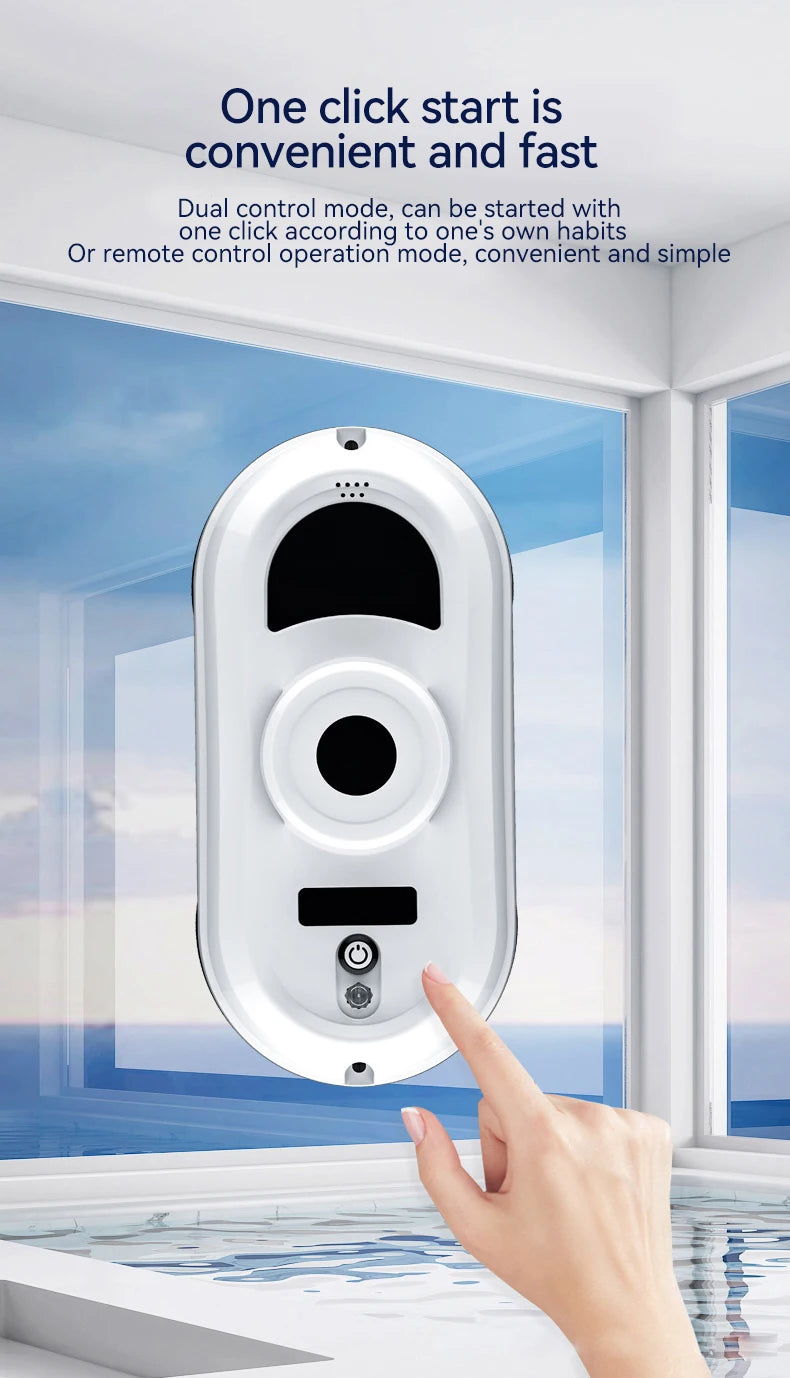 Intelligenter Fensterputz-Roboter mit Fernbedienung | Anti-Sturz, Starke Haftung & Streifenfreie Reinigung