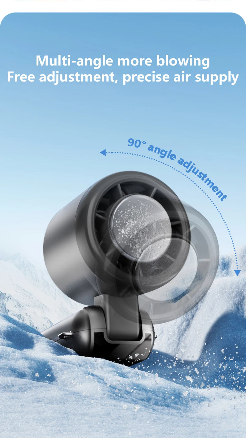 Lenovo Foldable/Hangable USB Desk Fan Ice Cooling Handheld Fan 100 Speeds Turbo Portable for Outdoor Fast Chill Ice Compress New