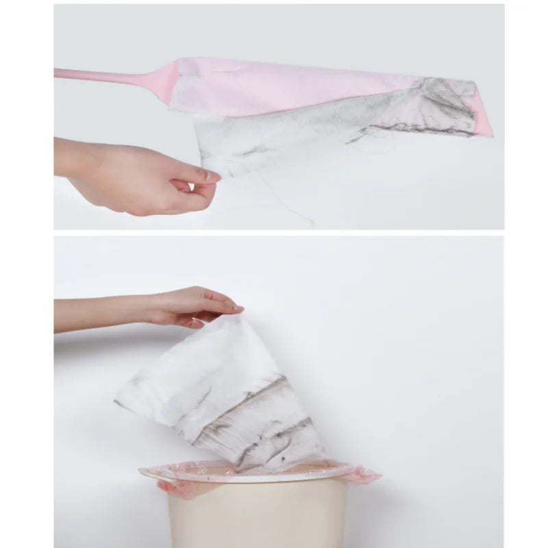 1 Stück Schlitz-Reinigungsbürste mit langem Griff, multifunktionale, abnehmbare Staubbürste, einschließlich 10 Vlies-Reinigungstücher, Heimbedarf