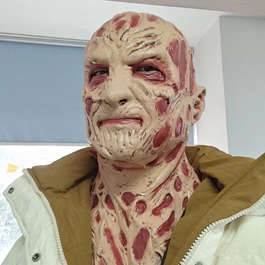 Freddy Krueger Maske für Halloween – Horror Latexmaske für Erwachsene – A Nightmare on Elm Street Kostüm