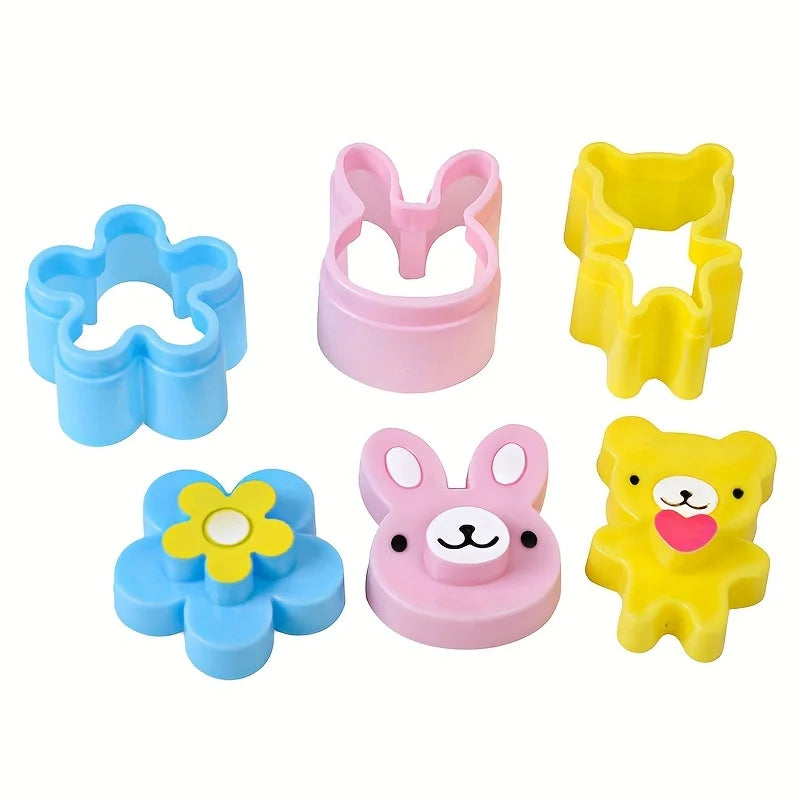 3-teiliges Sandwich & Keks Ausstecher Set – Kaninchen, Blume & Bär | Perfekt für Bento Box, Kinder-Snacks & kreative Küche