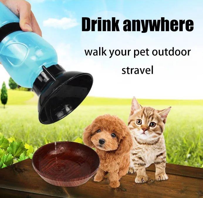 500 ml Outdoor Squeeze Tragbare Haustier Hund Wasserflasche Große und Kleine Hund Reise Trinkbecher Zubehör Geeignet für Hunde und Katzen