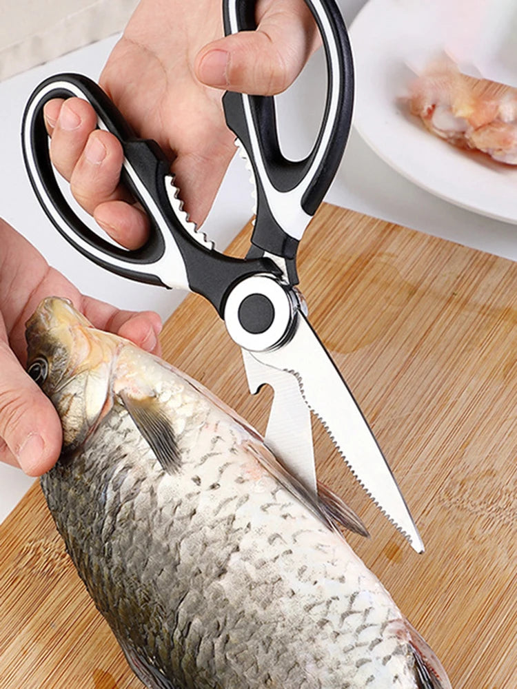Multifunktionale Küchenschere Haushalt töten Fisch geschnitten Gemüse Braten Broiler Knochenschere Edelstahlschere