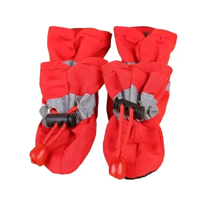 Wasserdichte Hundeschuhe 4er-Set | Rutschfeste Winter-Booties für Hunde & Katzen | Warm, robust & wetterfest – Ideal für Regen, Schnee & Spaziergänge