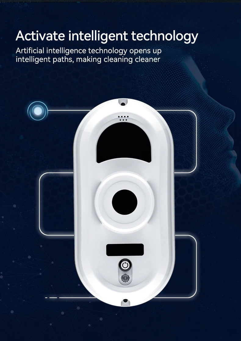 Intelligenter Fensterputz-Roboter mit Fernbedienung | Anti-Sturz, Starke Haftung & Streifenfreie Reinigung