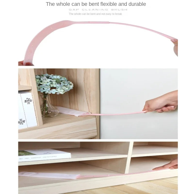 1 Stück Schlitz-Reinigungsbürste mit langem Griff, multifunktionale, abnehmbare Staubbürste, einschließlich 10 Vlies-Reinigungstücher, Heimbedarf