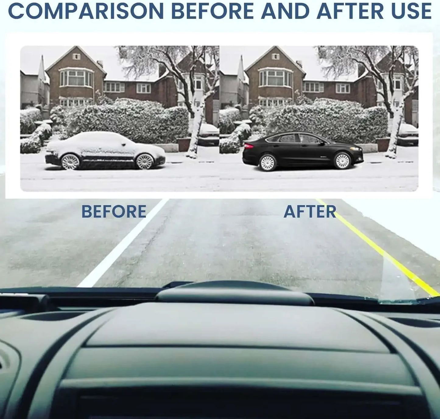 Interferenz Frostschutzgerät fürs Auto – Anti-Eis & Anti-Schnee Glasabdeckung | Magnetische Winter-Enteisung, schützt Windschutzscheibe vor Frost | Kompakte & effiziente Lösung gegen Vereisung