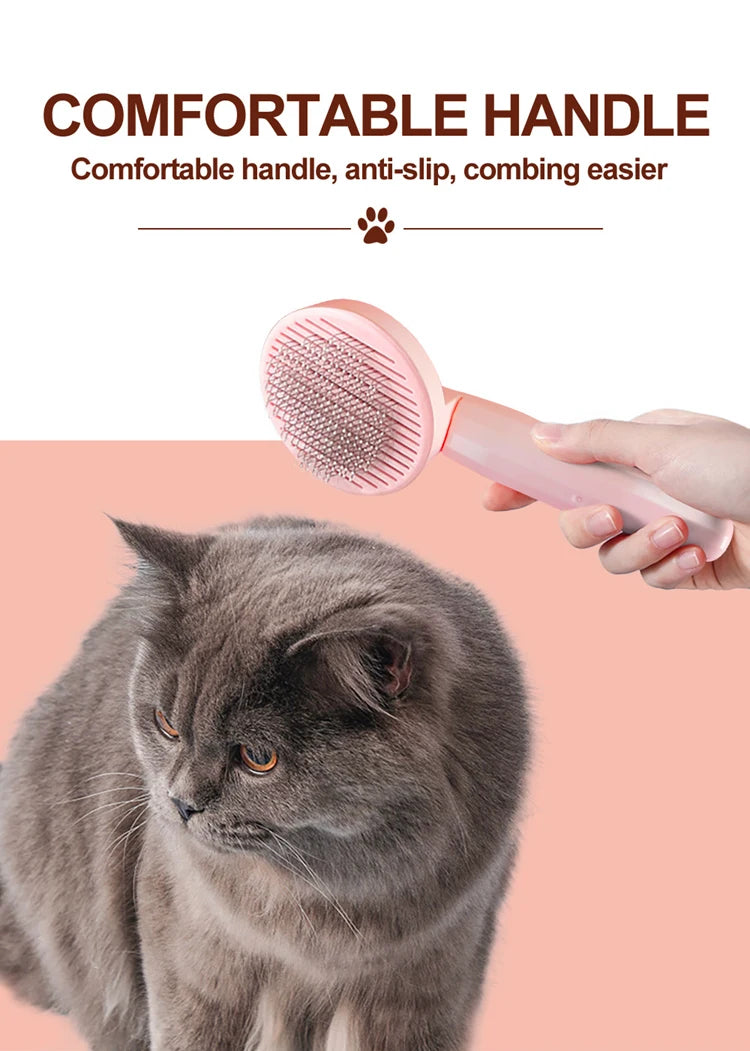 Selbstreinigende Fellpflege-Bürste für Katzen & Hunde | Kämmt, Entfernt Haare & Sanfte Massage