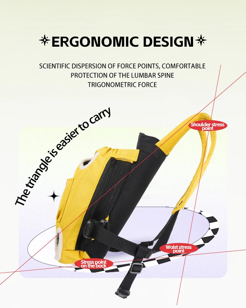 Tragbarer Haustier-Rucksack für Katzen & Kleine Hunde | Atmungsaktiver Reise-Transporter | Komfort Tasche für Outdoor & Spaziergänge