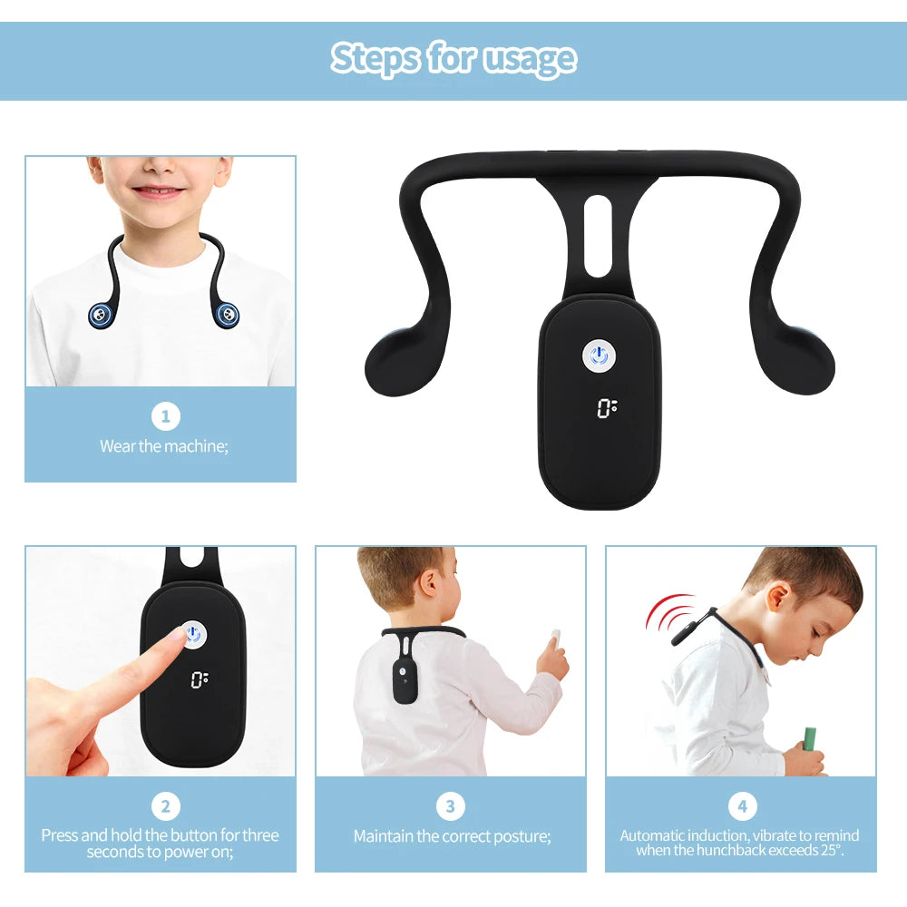 Smart Haltungstrainer mit Vibrationsalarm | Für Kinder & Erwachsene