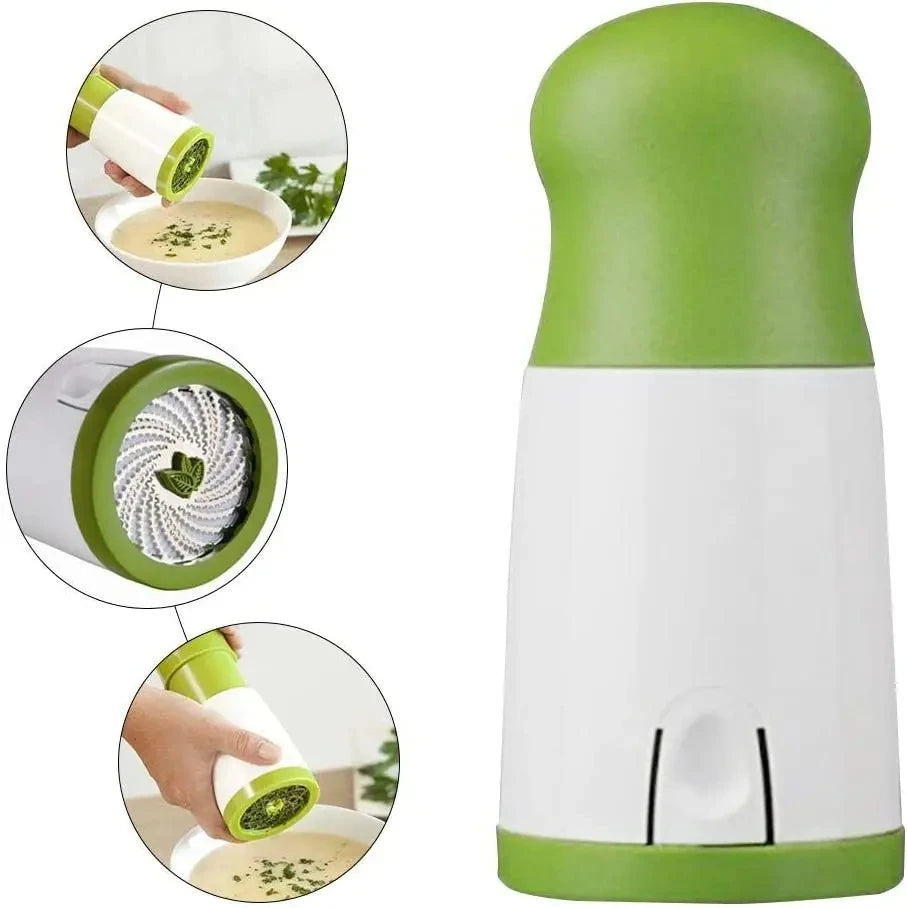 Manuelle Kräutermühle für frische Petersilie & Gewürze – Schneller Kräuterzerkleinerer für Küche, Kochen & Garnieren