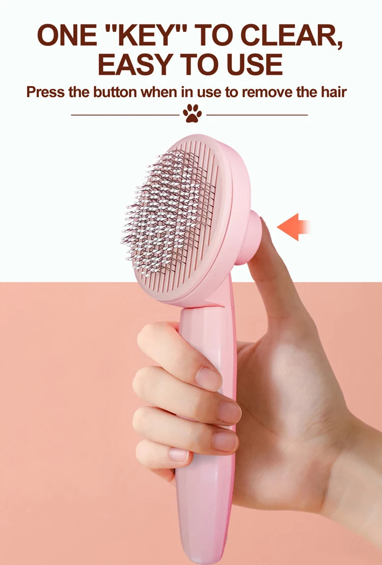 Selbstreinigende Fellpflege-Bürste für Katzen & Hunde | Kämmt, Entfernt Haare & Sanfte Massage