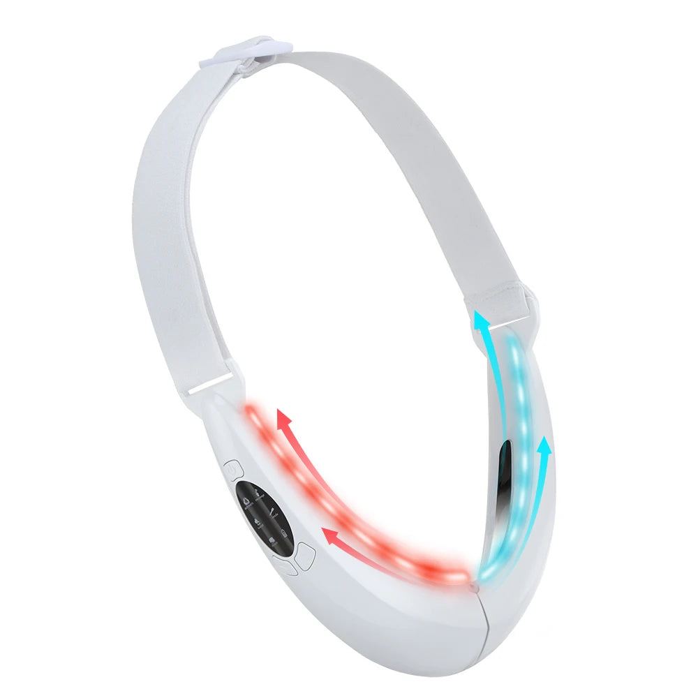 EMS V-Line Gesichtslifting Gerät – LED Photon Therapie & Vibration | Straffung, Doppelkinn-Reduktion & Anti-Aging Massage für Gesicht & Kinn