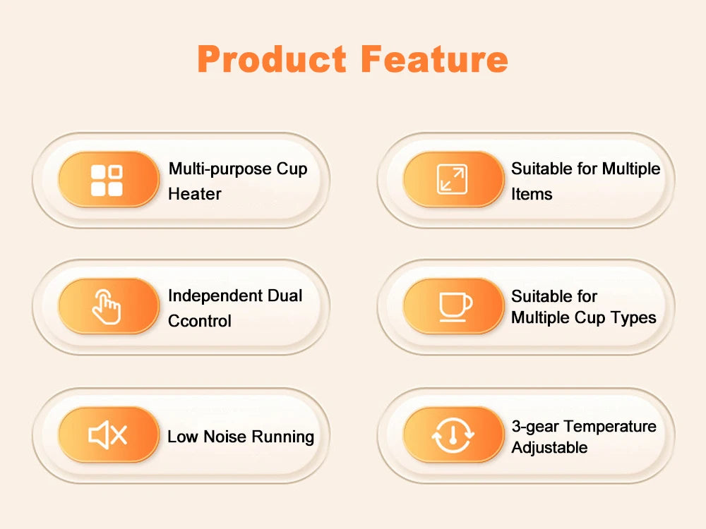 Elektrische Tassenheizung 220V – Premium Becherwärmer 3-Stufen | Für Kaffee, Tee, Milch & Babyflaschen
