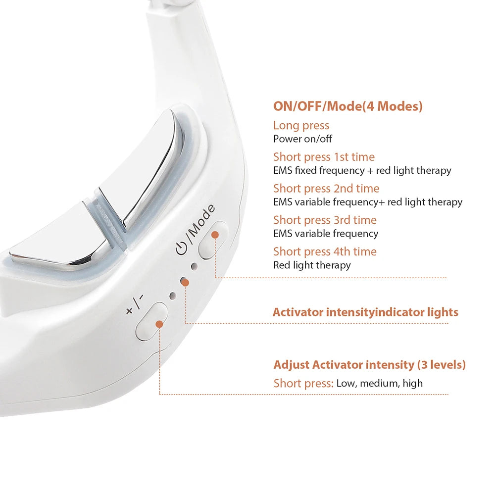 3D Augenmassagegerät mit EMS & Rotlicht – Elektrischer Eye Beauty Massager gegen Augenringe, Falten & Müdigkeit, Tragbares Augenpflege-Gerät